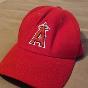 Angels MLB Cap. New Era Red and Black Cap